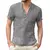 Moda verão algodão linho camisetas casuais masculino manga curta gola v camise - comprar online
