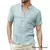 Moda verão algodão linho camisetas casuais masculino manga curta gola v camise na internet