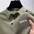 Camiseta masculina bordada de manga curta de alta qualidade, camisa polo legal e - comprar online