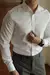 Imagem do Camisa masculina de manga comprida casual, simples, de alta qualidade, sem rugas