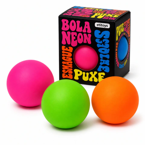 Kit 3 Bolas Anti Stress Sensorial Squishy Puxe Estica Esmaga