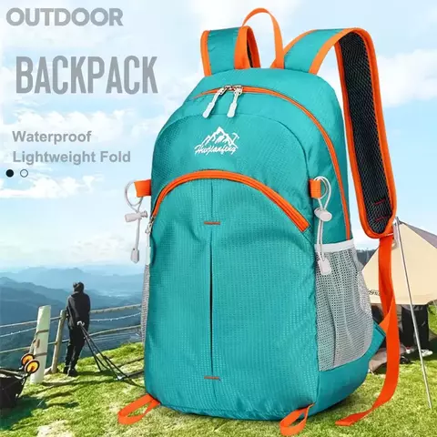 Mochila dobrável portátil , mochila leve para caminhada e trilhas