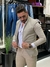 Terno Social Sport Italiano Slim tercido sarja – Bege com Gola Padre na internet