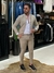 Terno Social Sport Italiano Slim tercido sarja – Bege com Gola Padre - comprar online