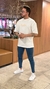 Camiseta Oversized Dubliin logo bege na internet