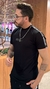 CAMISETA DUBLIIN PRETA COM FITA LATERAL - LOJAS ANDREZINHO 