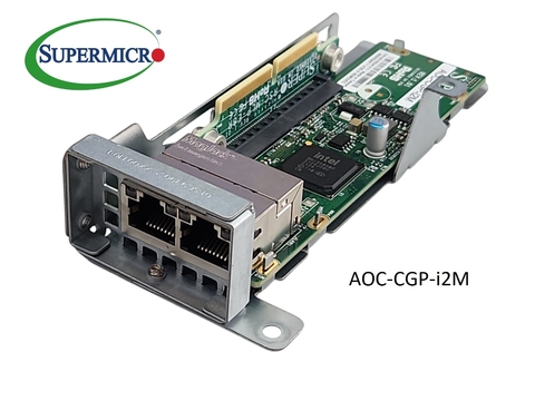 Placa de Rede Adaptador microLP Supermicro AOC-CGP-i2M - 2 Portas RJ45 - Baseado no Controlador Ethernet Intel i350