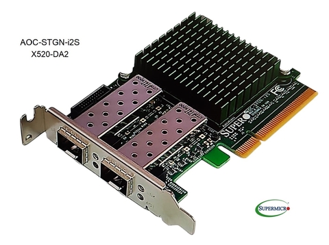 Placa Rede Fibra Supermicro AOC-STNG-i2S 10G 2 Port X520-DA2