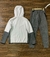 Conjunto Nike Tech Fleece - Branco com preto e cinza na internet