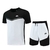 Conjunto Camisa + Short Nike - Preto com branco na internet
