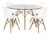 Combo mesa Eames tapa vidrio y 4 sillas Eames - comprar online