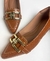 Sapatilha croco caramelo, com fivela quadrada. - comprar online