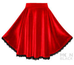 Saia Godê veludo Vermelho - comprar online