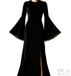 Vestido Veludo Manga Sino - comprar online