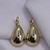 Brinco gota vazada dourado