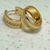 Brinco argola com strass