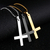 Men's stainless steel inverted cross necklace - Graça Estilo Tec