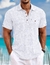 Men's Shirt Amoi Shirt Men's Lapel Single Pocket Short Sleeve Shirt