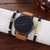 Image of Large Dial Men's Casual Simple Scale Frosted Belt Quartz Watch Crown Bracelet