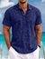 Men's Shirt Amoi Shirt Men's Lapel Single Pocket Short Sleeve Shirt na internet