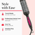 Cepillo Térmico Alaciador Da Volumen Cabello Anti Frizz Ion Color Negro en internet