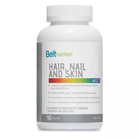 BELT MULTI HAIR NAIL AND SKIN PLUS - 90 CÁPSULAS EMBALAGEM ECONOMICA