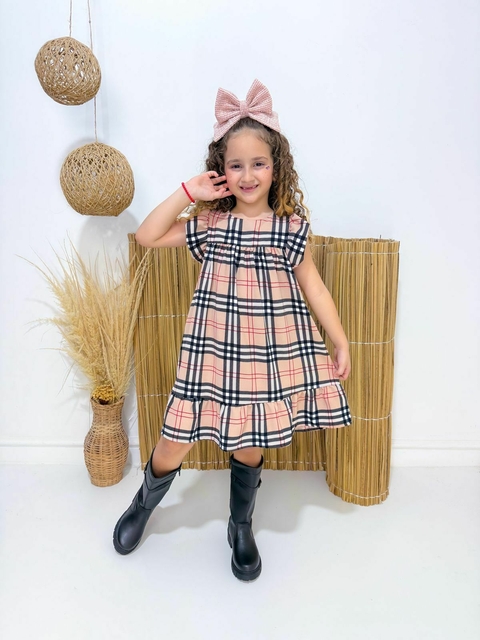 Vestido Clara Xadrez Burberry - comprar online