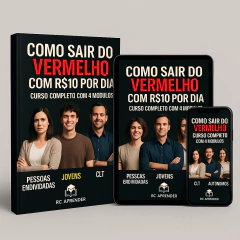 Como Sair do Vermelho com R$10 por Dia – (4 Módulos Completos + Bônus) - comprar online