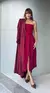 VESTIDO MID SEM ALÇA COM SAIA DE PREGAS BORDÔ- ANNE FERNANDES 5004500033005 - P - comprar online