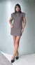 VESTIDO CURTO TWEED MANGA JAPONESA MARROM - ANNE FERNANDES 5004880007008