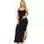VESTIDO CANELADO LONGO COM FENDA LATERAL DE AlCINHA - Vibe Praia