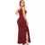 VESTIDO CANELADO LONGO COM FENDA LATERAL DE AlCINHA - comprar online
