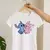 Camisa Feminina Baby Look Stitch e Angel