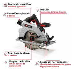 Sierra Circular Inalámbrica Einhell Tp-cs 18/190 Li Bl en internet