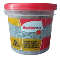 Tarugos De Nylon Sx 6 Fischer+tornillo Tmf 4.5x35 Balde 1000