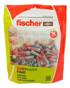 Tarugos De Nylon Fischer Po 100 Duopower 8x40