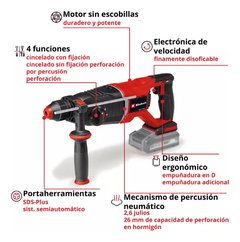 Rotomartillo Inalámbrico Einhell Tp-hd 18/26 D Li Bl Solo - comprar online