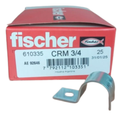 Abrazadera Metálica Fischer Crm 3/4 Caja 25