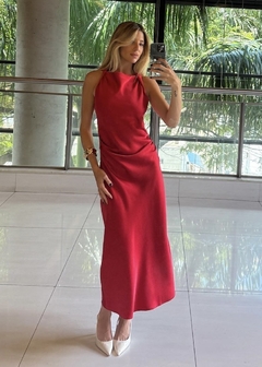 VESTIDO MIDI DRAPEADO - Aure Brand 