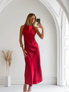 VESTIDO MIDI DRAPEADO - loja online