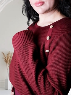 Blusa Tricot Botões Dourados - Aure Brand 