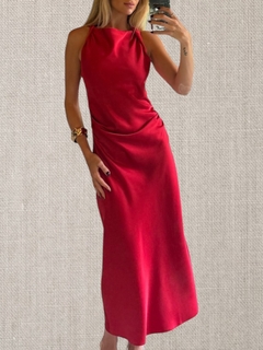 VESTIDO MIDI DRAPEADO na internet