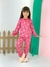 Pijama Infantil Feminino de Suede Estampado Ursinhas