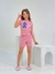 Conjunto Infantil stich Malha Suede Rosa - comprar online