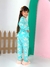 Pijama Infantil Feminino de Suede Estampado Corações - Azul Claro - comprar online