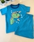 Pijama Infantil de Malha Suede- Dino Mergulhador