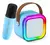 Parlante Karaoke Portatil con Microfono Led Cambia Voz