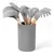 Set de 12 utensillos cocina silicona mango bambú Carol - Aurora Store