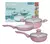 Batería Set Cocina Acero Cerámica Ollas Cacerola 3 Piezas