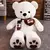 BIG BEAR - Urso de pelúcia com cachecol - Alta qualidade 4 cores